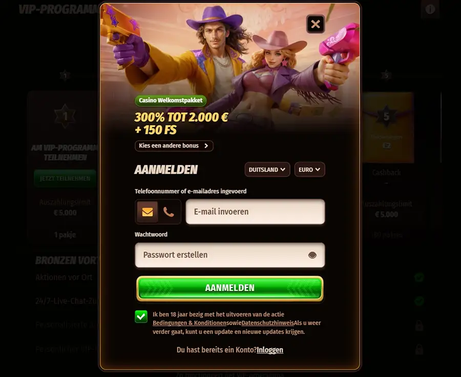 WestAce Casino Aanmelden en Inloggen